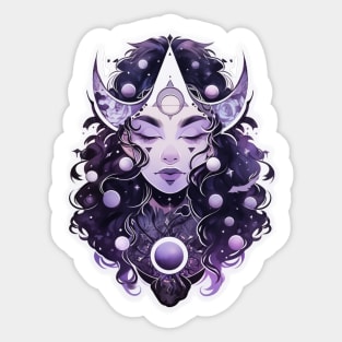 Pastel Goth Moon Child Sticker